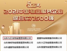 喜报!九巨龙物业荣获“中国物业服务企业综合实力500强”